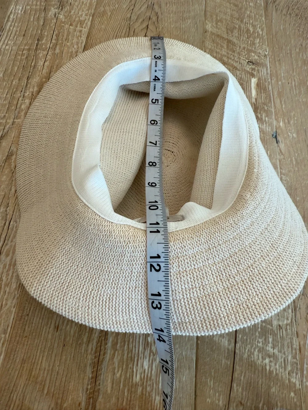 Ecote Wide-Brim Knit Sun Hat in Soft Cream
